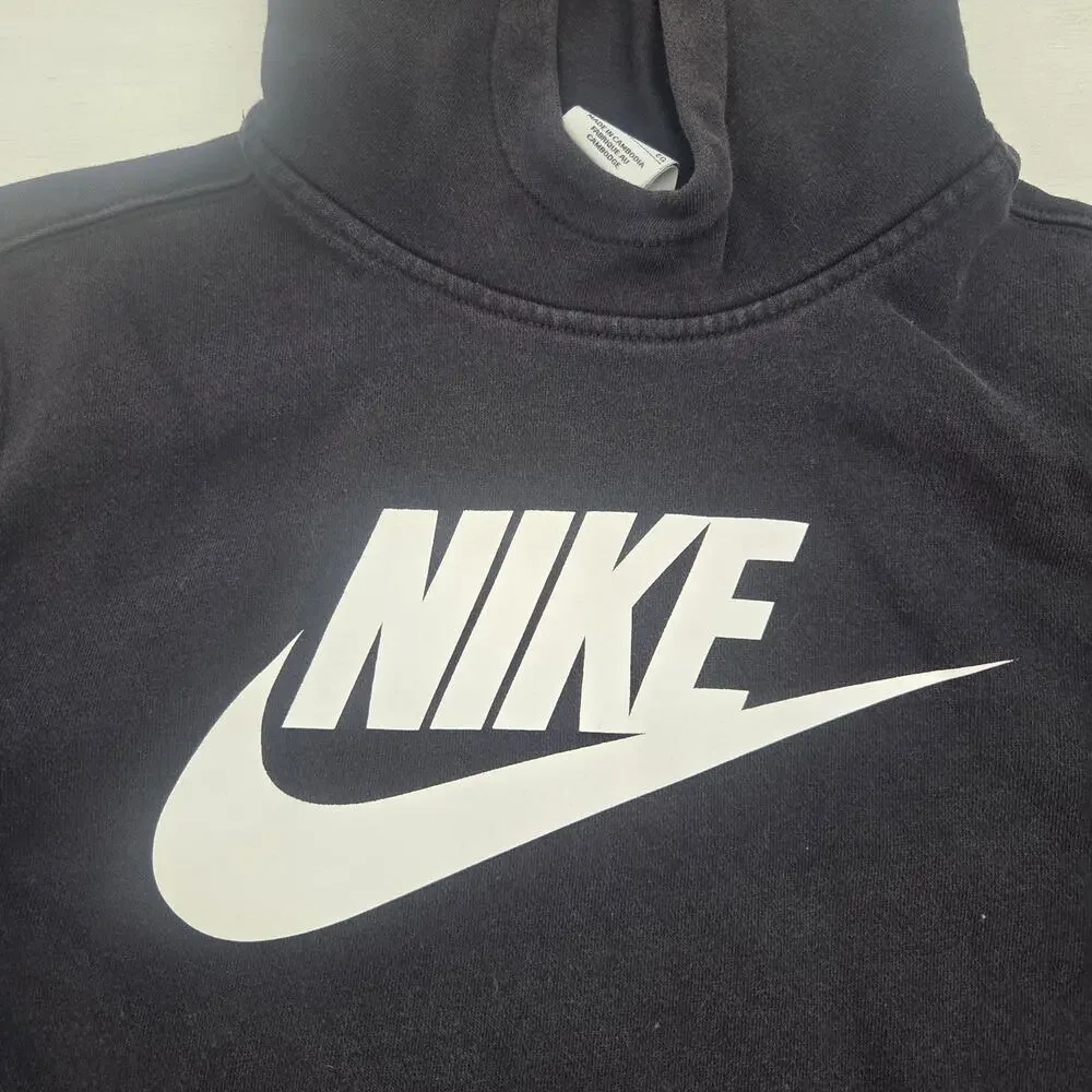 Nike Youth Spellout Hoodie Size XL Black Vintage Athletic